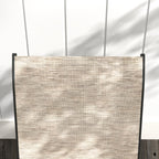 2 Seater Garden Bench with Armrests, High Backrest and Low Central Glass Table, Brown and Black