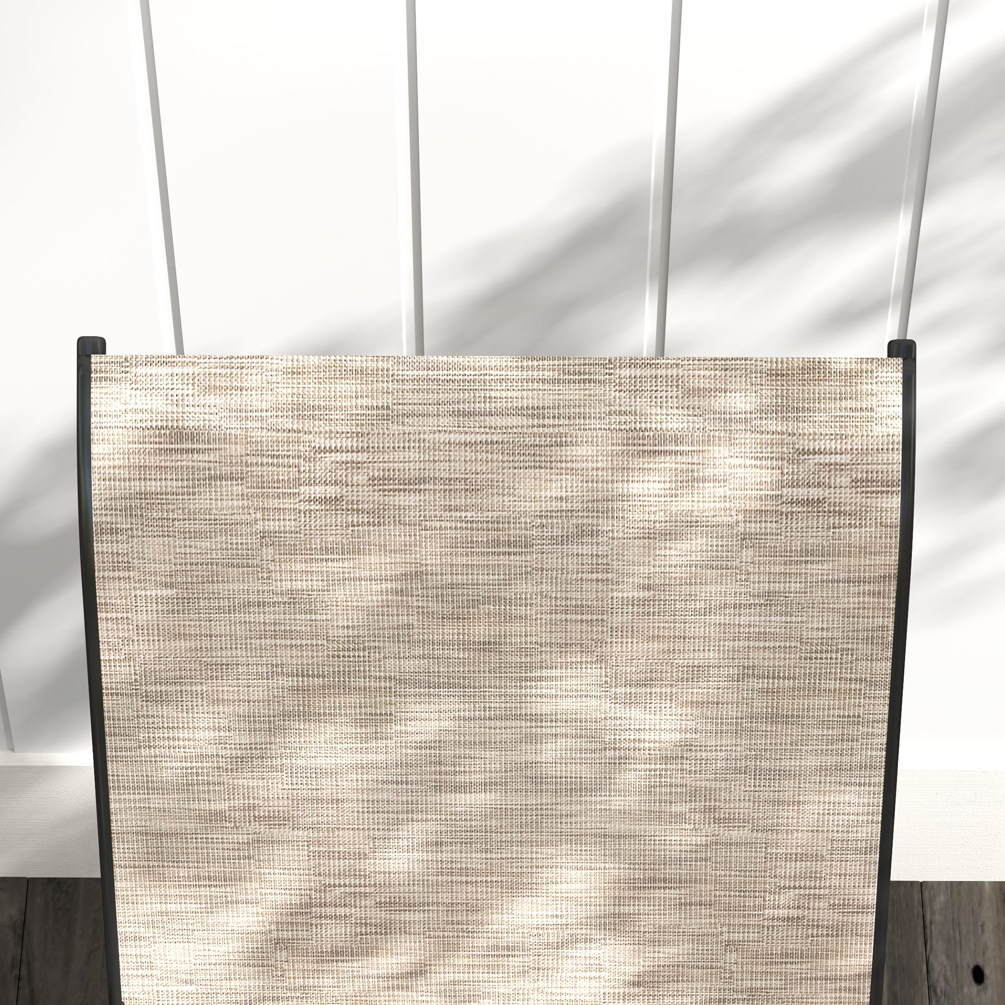 2 Seater Garden Bench with Armrests, High Backrest and Low Central Glass Table, Brown and Black