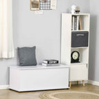 HOMCOM Multipurpose Chipboard Storage Bench with Opening Lid, for Bedroom and Entrance, 100x40x40cm, White