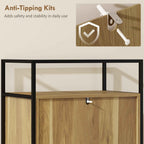 4-Drawer Chest with Open Shelf in Steel and Glass