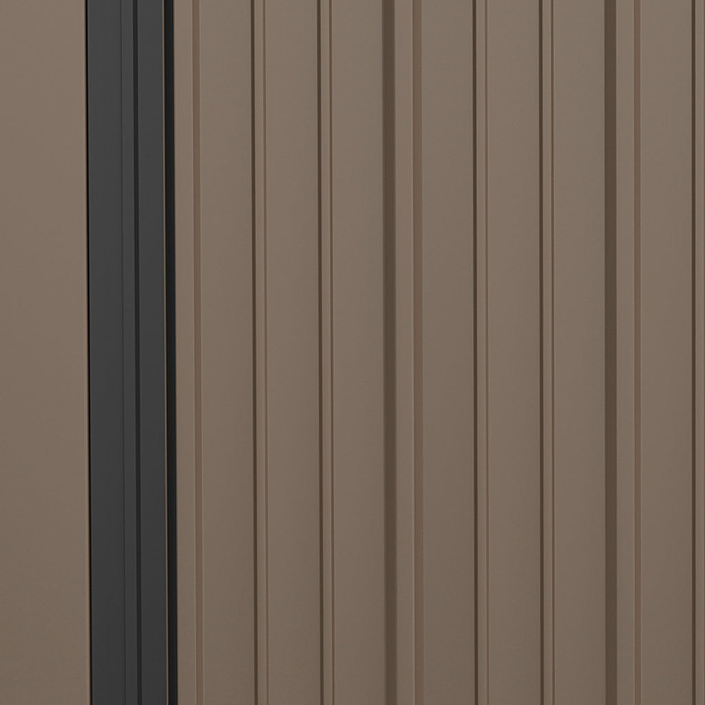 OUTSUNY GARDEN CASETTA IN STEEL Tool holder with bolt, 161.5x94.5x196cm, brown - Borgè