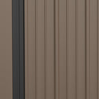 OUTSUNY GARDEN CASETTA IN STEEL Tool holder with bolt, 161.5x94.5x196cm, brown - Borgè