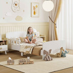 AIYAPLAY Children's bed with safety rail and slatted base, 3-8 years, 70x140 cm, white