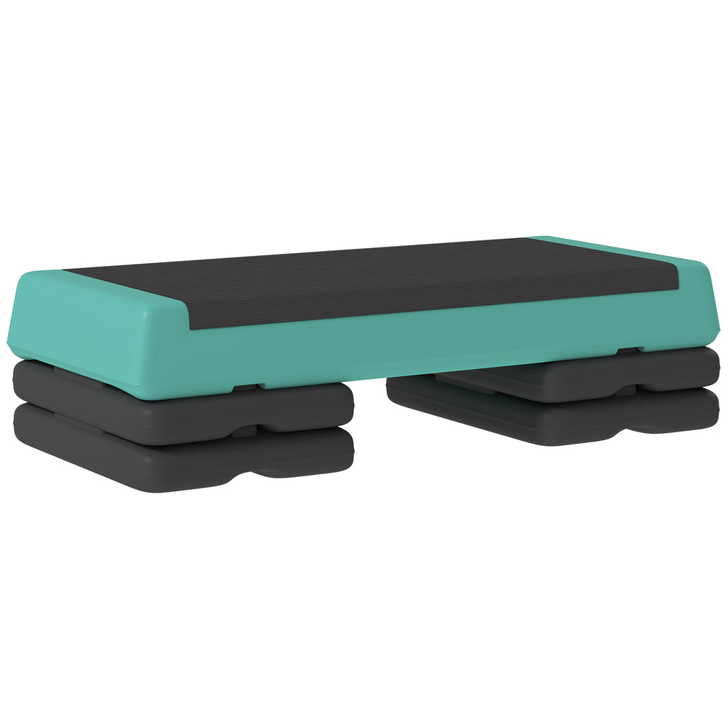 SPORTNOW Fitness Stepper Adjustable to 10.5/15.5/20.5 cm with Non-Slip Surface and 250 kg Capacity, Green