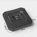 Outsunny Set of 2 HDPE Cantilever Umbrella Base Weights, Fillable up to 105 kg, 101 x 101 x 12 cm, Black