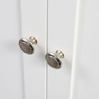 3-Tier Kitchen Trolley with 4 Wheels, MDF and Chipboard, 89x45x89cm, White