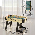 SPORTNOW Folding Table Football with Non-Slip Grips, 2 Balls and Scoreboard, Green and Wood Color