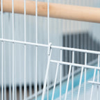 2-in-1 Bird Cage Indoor Aviary with 4 Wheels and Removable Trays, 51.5x50x140cm