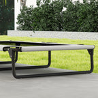 Foldable Dog Bed with Mesh Fabric for Indoor and Outdoor Use, 107 x 61 x 20 cm, Light Grey