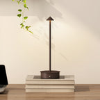 USB Rechargeable Touch Table Lamp, Adjustable 3000K/4500K/6500K, 4-8 Hour Battery Life, Coffee