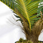 HOMCOM Artificial Palm Tree with 18 Leaves and Pot Included for Indoors, Height 85 cm, Green