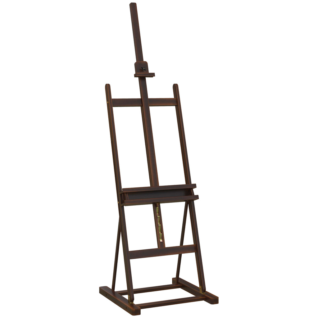 HOMCOM Adjustable Beech Wood Artist Easel with Storage Compartment, 53x50.5x171-230cm