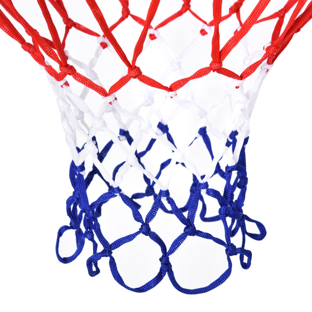 Wall-Mounted Iron Basketball Hoop with Nylon Net for Indoor and Outdoor Use, Φ46cm