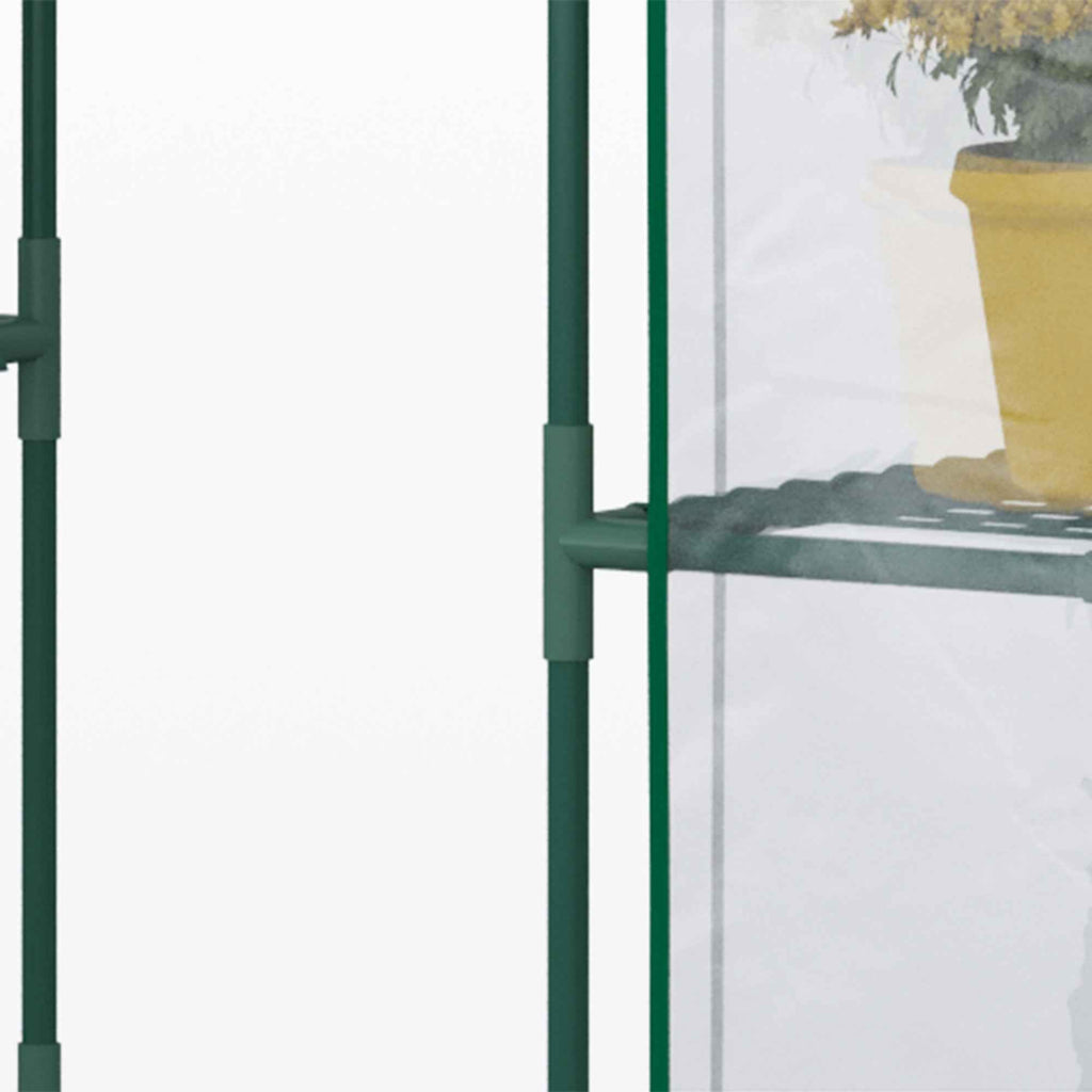 Outsunny Waterproof and UV-Proof PE Garden Greenhouse with Mounting Accessories, 142x73x195 cm, Green