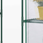 Outsunny Waterproof and UV-Proof PE Garden Greenhouse with Mounting Accessories, 142x73x195 cm, Green