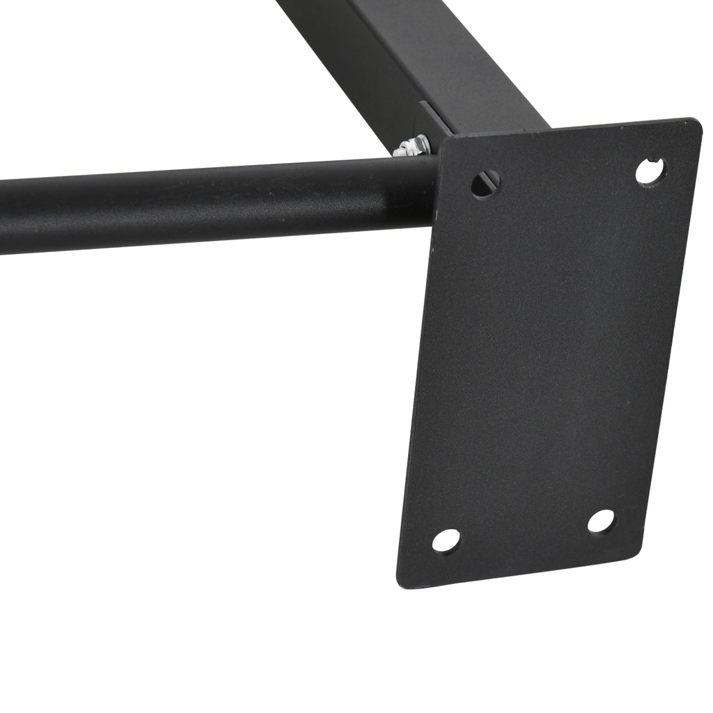 Multifunctional Wall-Mounted Steel Pull-Up Bar, 94x51x18cm, Black