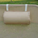 Folding Sun Lounger with Reclining Backrest and Cushion, 182x56x24.5cm