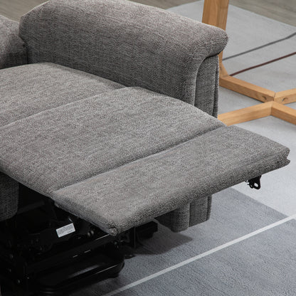 Lifting Reclining Relax Chair with Footrest, Grey Fabric Upholstery