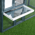 Wooden Rabbit and Pet Cage 2 Tier Fir Double Door 140x65x100cm Green and White - Borge' Group Limited