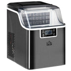 Ice Maker, 20kg in 24 Hours, 24 Cubes in 14-18 Minutes, Self-Cleaning System, Black