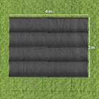Outsunny Dark Grey Polyester Anti-UV Outdoor Pergola Cover with 8 Drainage Holes, 392x350 cm