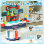 21-Piece Space-Themed Toy Workbench with Sounds and Lights, PP and GPPS, 45.5x24x52.5 cm