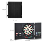 Electronic Dartboard with Automatic Scoring, 12 Darts and 6 Displays, 51x6.5x57cm, Black