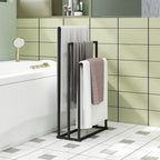 Freestanding 3-Arm Towel Rack in Steel, 45 x 21.5 x 85 cm