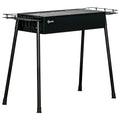 Charcoal Barbecue with 2 Grills and Side Baskets, 94x39x70cm, Black