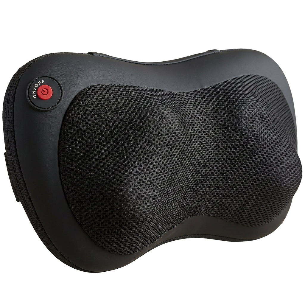 HOMCOM Back and Neck Massage Cushion with Heating and 4 Shiatsu Nodes, for Home, Office, Car, Black