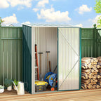 Outsunny Steel Garden Shed with Latch, 161.5 x 94.5 x 196 cm, Green