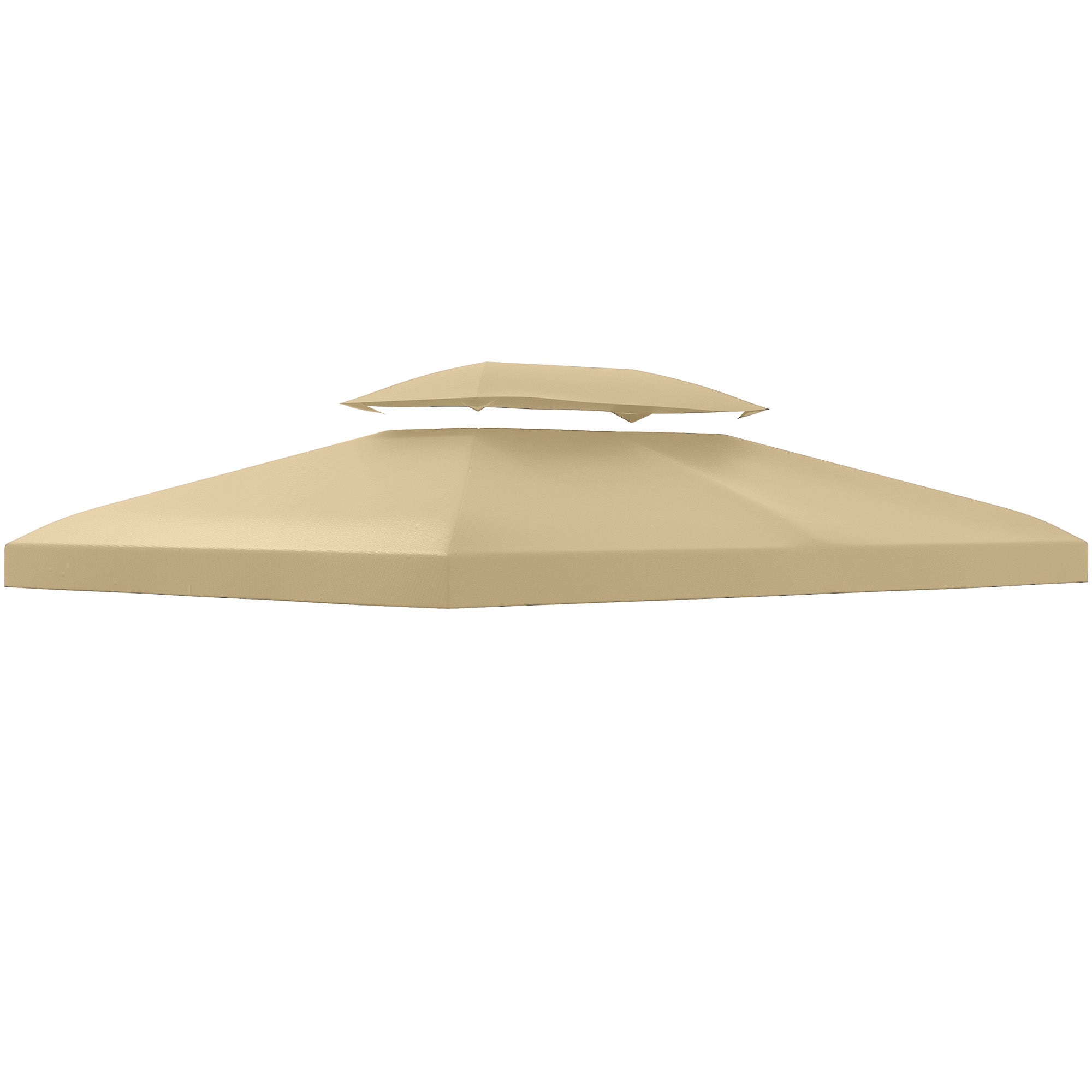 Replacement Cover for Gazebo 4x3 m in Anti-UV Polyester with 2 Tier Roof, Cream