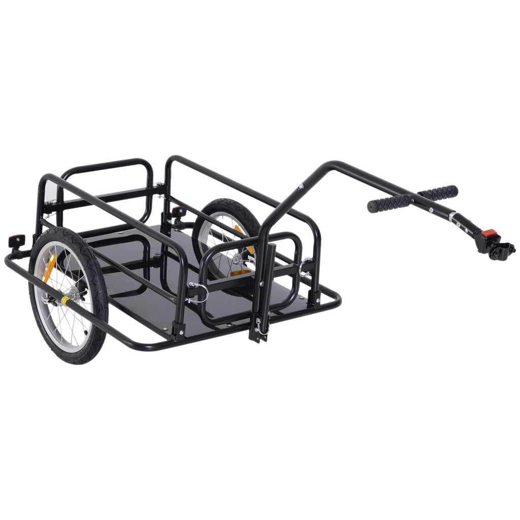 Folding Bike Trailer, 36kg Load Capacity, 156x72x82cm