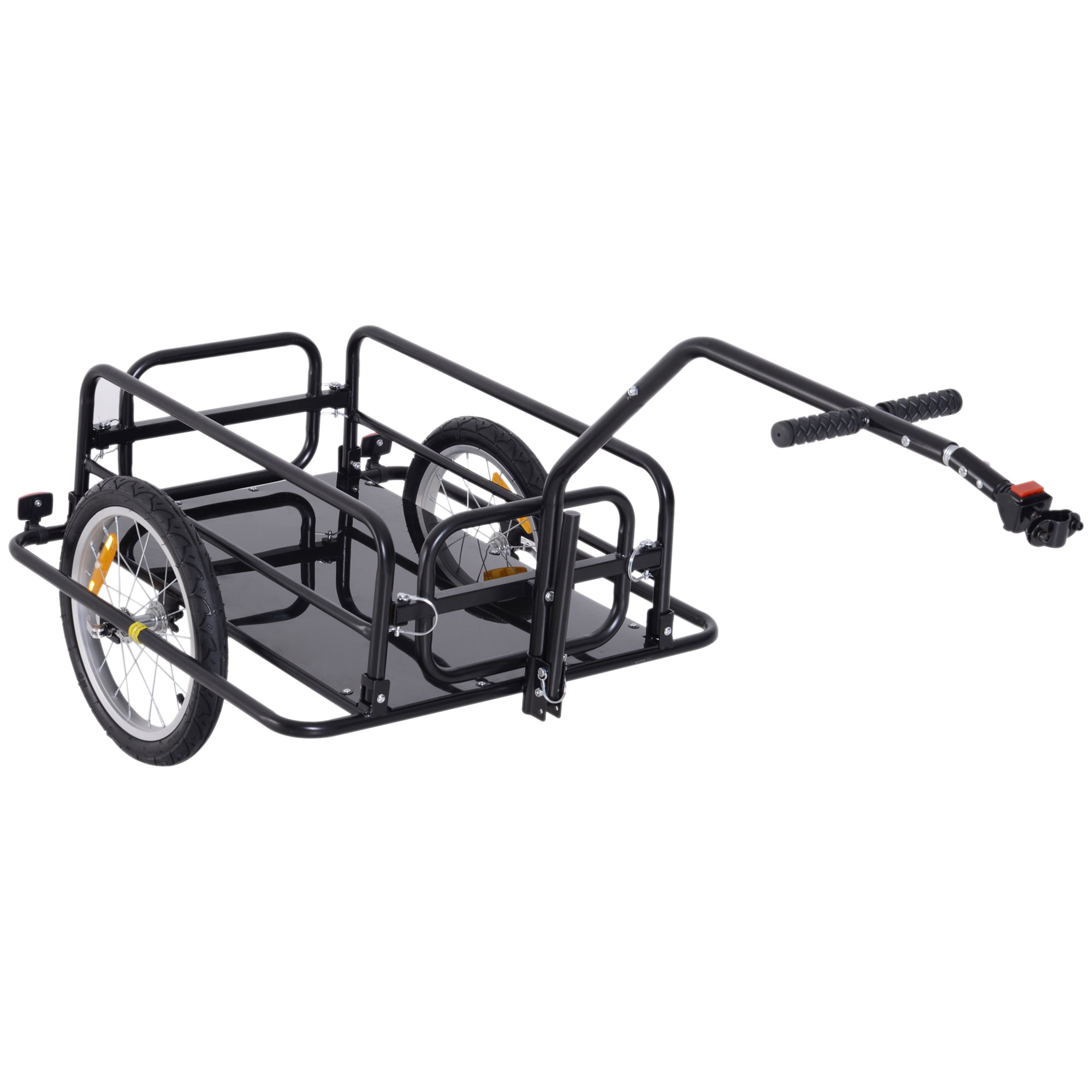 Folding Bike Trailer, 36kg Load Capacity, 156x72x82cm
