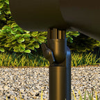 Outsunny Set of 2 RGB Solar Garden Lights with 2 Lighting Modes, in PP and PC, 10.6x15x38 cm, Black - Borgè