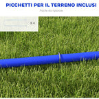 PawHut Dog Agility Set with 4 Modular Arches and Carry Bag, 88x64x95 cm, Blue and Yellow