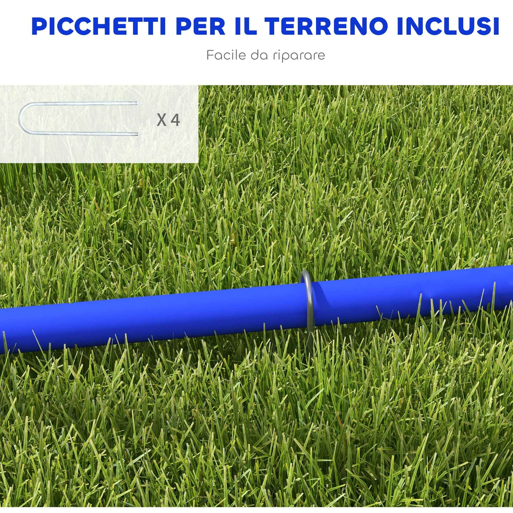 PawHut Dog Agility Set with 4 Modular Arches and Carry Bag, 88x64x95 cm, Blue and Yellow