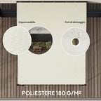 Curved Pergola with 16 Drainage Holes, Metal and Polyester, 248x298x200/250 cm, Cream White