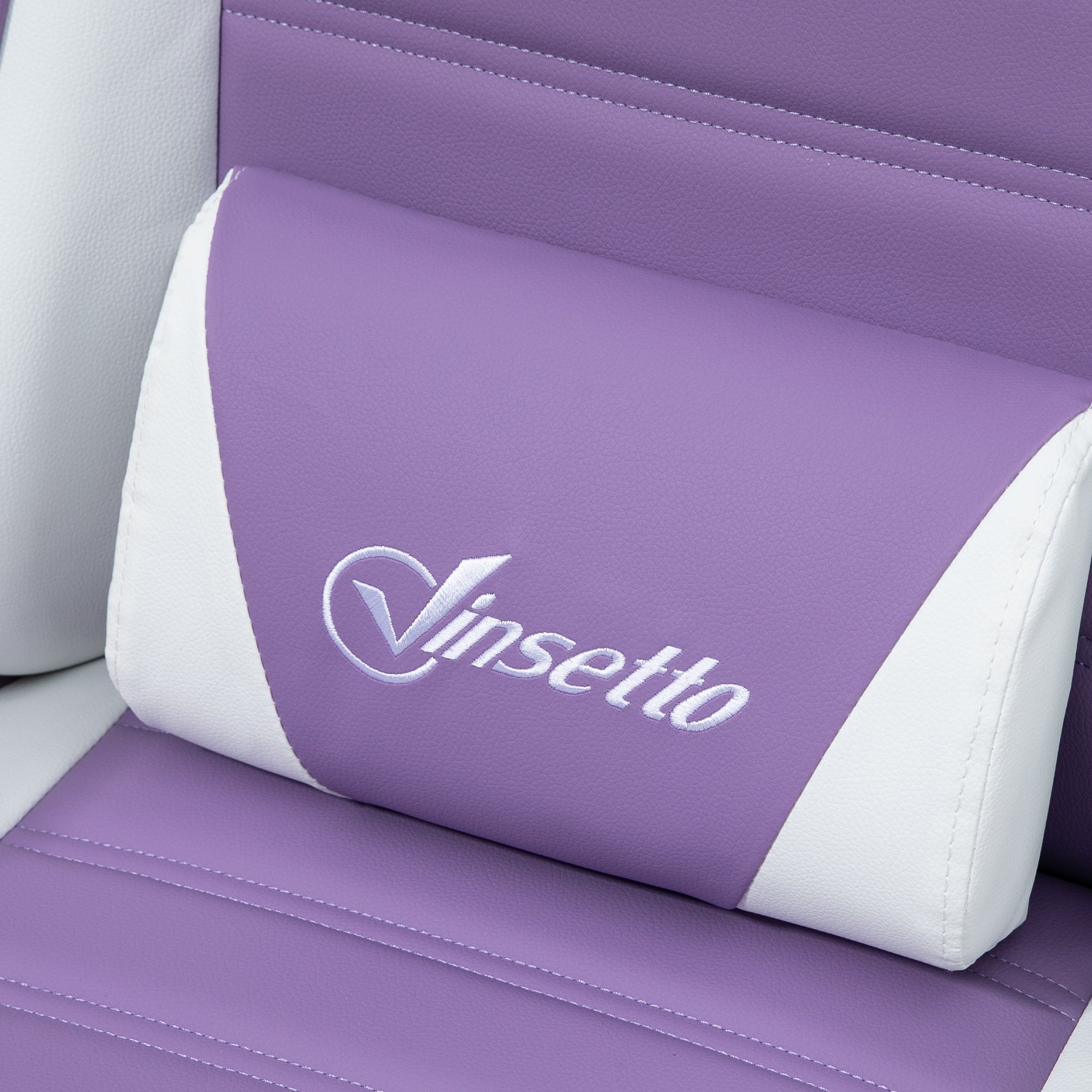 Vinsetto Gaming Chair with Rabbit Ears, Footrest, Cushions, Reclining and Adjustable Height, Purple