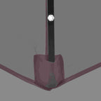 Outsunny Tilting Garden Umbrella Ø265 cm with 32 Solar LED Lights and Crank Handle, Grey