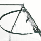Outsunny Outdoor Greenhouse with Zip Entry and Top Air Vent, in Plastic and Steel, 180x100x152 cm, Transparent