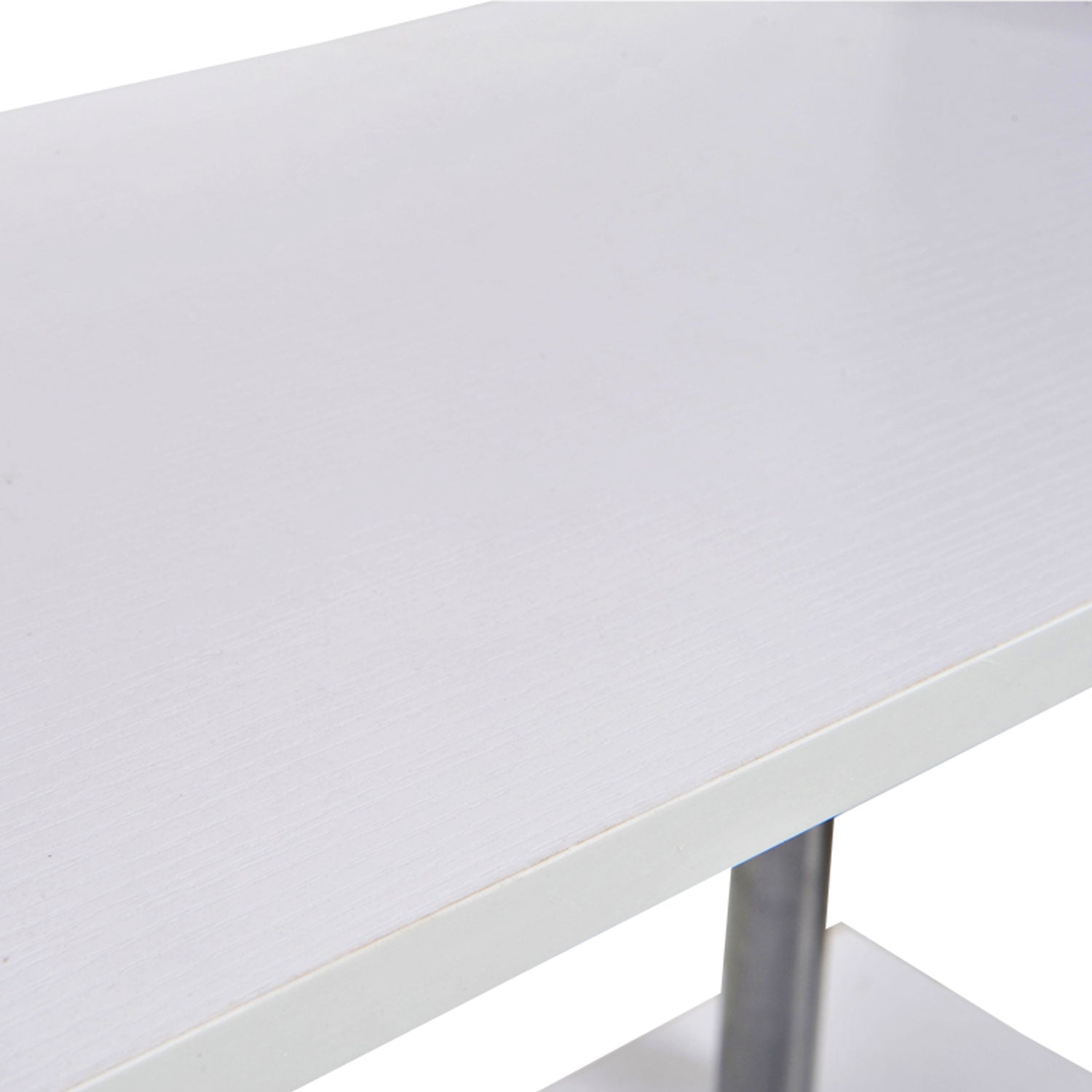 4-Tier Bookcase Modern Design in Wood and Metal, Bookshelf Shelf for Living Room, Study, Office, 80x30x145cm White