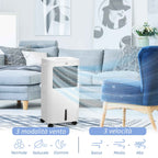 3-in-1 Evaporative Air Cooler and Fan with Ice, 3 Speeds with Timer, 32x37x74 cm, White