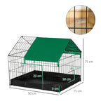Rabbit and Guinea Pig Cage in Metal and Oxford Fabric 90x75x75cm