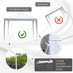 Outsunny Folding Gazebo with Ropes and Garden Pegs