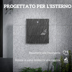 Wall-Mounted Metal Mailbox with Window and Lock, 30x8.5x32.5 cm, Charcoal Gray