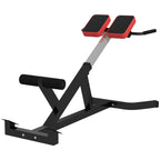 SportNow Roman chair at adjustable height with thick padding, in steel and PU, 126x70x67-84 cm, black - Borgè