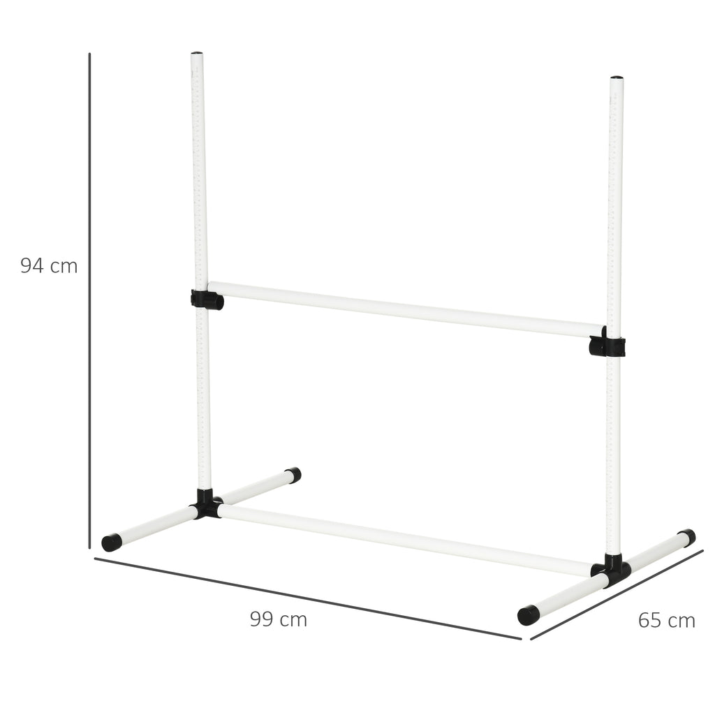Set of 4 Agility Dog Training Hurdles with Carry Bag, Adjustable Horizontal Bar Height, 99x65x94cm
