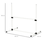 Set of 4 Agility Dog Training Hurdles with Carry Bag, Adjustable Horizontal Bar Height, 99x65x94cm
