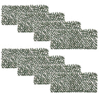 8-Piece Extendable Green Hedge for Outdoors, Made of Wood and Polyester, 200x100cm